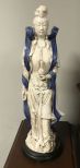 Modern Pottery Age Crackle Design Japanese Woman Statue