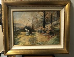 Landscape with Horse Oil Painting