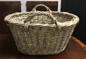 Large Woven Handled Basket