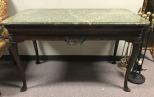 Antique Mahogany Mable Top Library Table