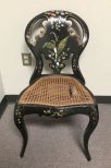 Oriental Black Paper Mache Side Chair