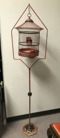 Vintage Bird Cage Stand