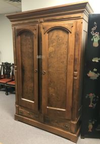 Antique Walnut Double Door Wardrobe