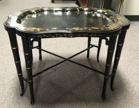 French Style Black Tray Table