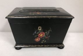 Black lacquer Tea Caddie