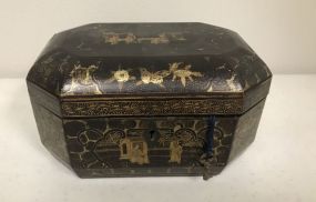 Vintage Oriental Style Tea Caddie