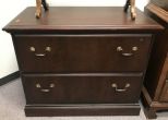 Modern Two Drawer Cherry File Cabinet