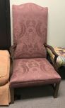Pink Upholstered Hall Chair