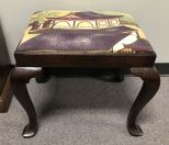 Mahogany Oriental Cushion Footstool