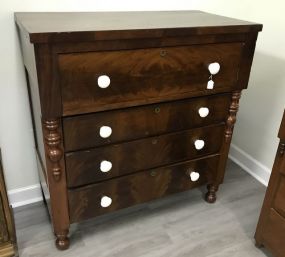 Victorian Style Burl Mahogany Chest of Drawers