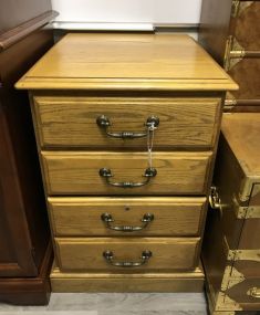 Modern Oak File Cabinet