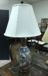 Large Hand Painted Vase Lamp