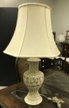 Oriental Style Embossed Resin Vase Lamp