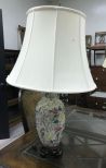 Modern Hand Painted Oriental Style Vase Lamp