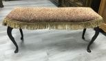 Vintage Iron Upholstered Bench