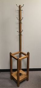 Oak Hat Rack Umbrella Stand