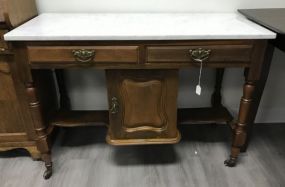 Antique Marble Top Server