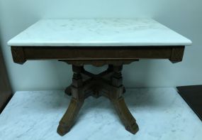 Small East Lake Marble Top Coffee Table