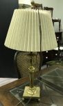 Brass Footed Pole Lamp