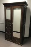 Vintage Mirrored Chifferobe Cabinet