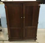 Cherry Modern Two Door Entertainment Center