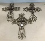 Three Decorative Wall Crosses