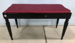 Black Painted Piano Bench