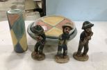 Sam Post Hand Made Pottery and Pottery Men Figurines