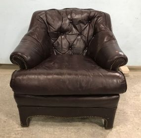 Vintage Tufted Vinyl Arm Chair