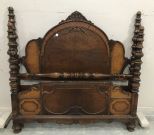 Vintage Depression Era Walnut Mini Poster Bed