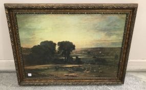 Antique Landscape Oil Painting