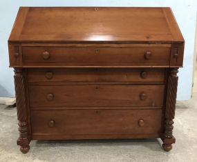 Antique Barley Twist Column Secretary Desk