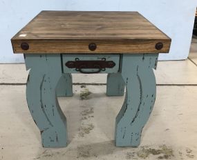 Ashley Furniture New Wood and Painted Side Table