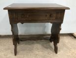 English Walnut Wall Console Table