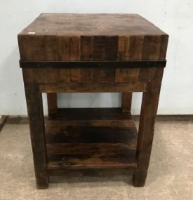 Reproduction Primitive Style Rustic Butcher's Block