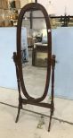 Powell Cherry Oval Cheval Mirror