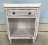 White Painted Wall Commode