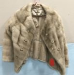 Neiman Marcus Horizontal Pastel Mink Bolero