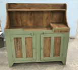 Primitive Style Painted Dry Sink Cabinet
