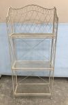 White Painted Metal Storage Rack