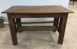 Antique Primitive Style Library Table