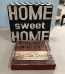 Home Sweet Home and Many Have Eaten Here Decorative Plaques