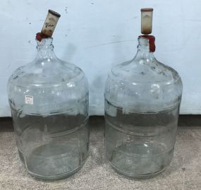 Pair fo CRISA Glass Carboys 5 Gallon