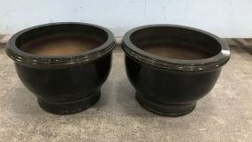 Pair of Terra Cotta Outdoor Planters