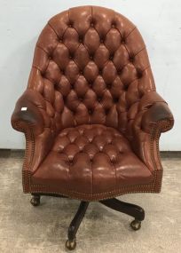 Tufted Leather Desk Chair