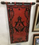 Hand Painted Leather Wall Decor Panel