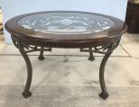 Large Modern Cherry Round Dinning Table