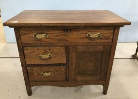 Vintage Oak Washstand Chest