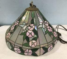 Vintage Slag Glass Light Fixture