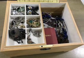 Jewelry Box with Costume Jewelry Pieces